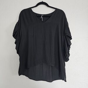 Anthropologie Small Black Silky Shirt